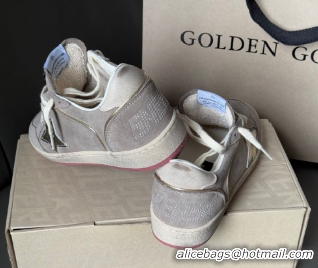 Grade Quality Golden Goose Women's Ball Star in grey suede with silver star 0902094