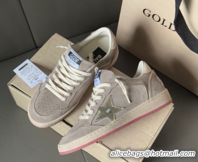 Grade Quality Golden Goose Women's Ball Star in grey suede with silver star 0902094