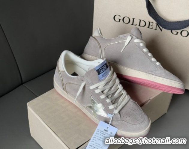Grade Quality Golden Goose Women's Ball Star in grey suede with silver star 0902094