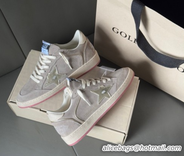 Grade Quality Golden Goose Women's Ball Star in grey suede with silver star 0902094