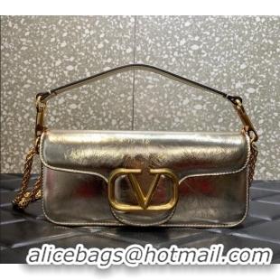 Luxury Cheap Valentino Loco Medium Shoulder Bag in Calfskin VLTN6030 Light Gold 2024