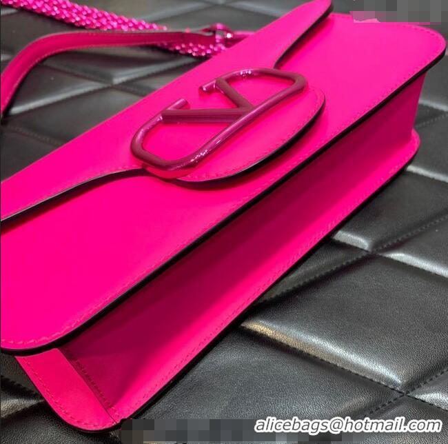 Grade Design Valentino Loco Medium Shoulder Bag in Calfskin PP VLTN6030 Pink 2024