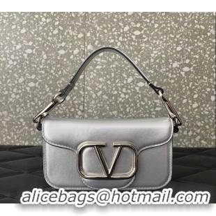 Well Crafted Valentino Loco Small Shoulder Bag in Calfskin VLTN5030 Silver 2024