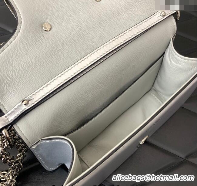 Well Crafted Valentino Loco Small Shoulder Bag in Calfskin VLTN5030 Silver 2024