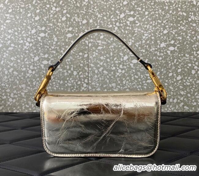 Best Quality Valentino Loco Small Shoulder Bag in Calfskin VLTN5030 Light Gold 2024