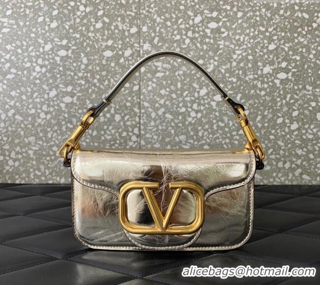 Best Quality Valentino Loco Small Shoulder Bag in Calfskin VLTN5030 Light Gold 2024