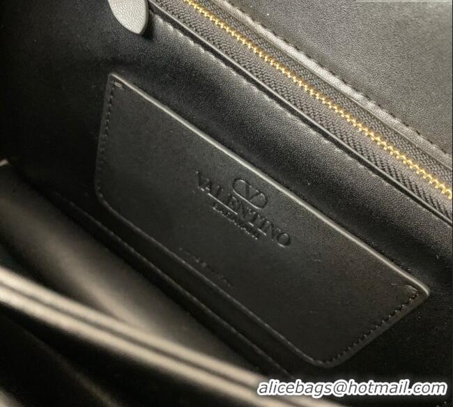 Buy Discount Valentino Vain shoulder bag in shiny calfskin with metallic VLogo Signature 2016 Black 2024