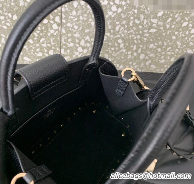 Most Popular Valentino Rockstud small top handle bag in grainy calfskin 5060 Black 2024