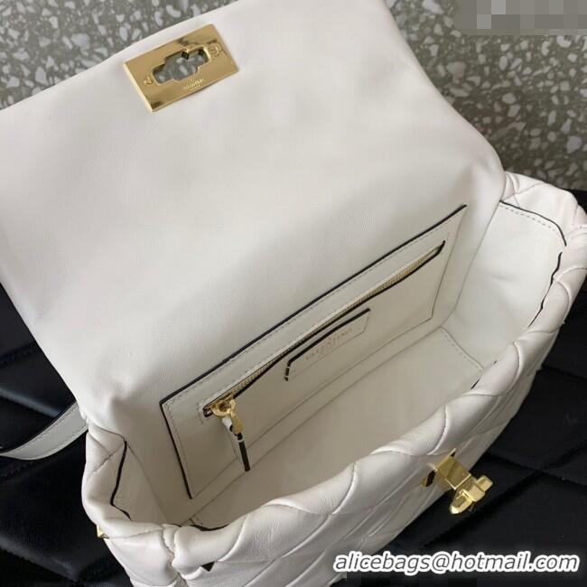 Well Crafted Valentino Rockstud Spike Shoulder bag in patchwork nappa leather with studs 5048 White 2024