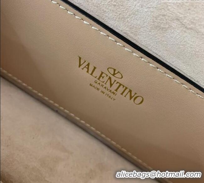 Best Product Valentino Loco Small Shoulder Bag with Embroidered Trim 6036 Gold 2024