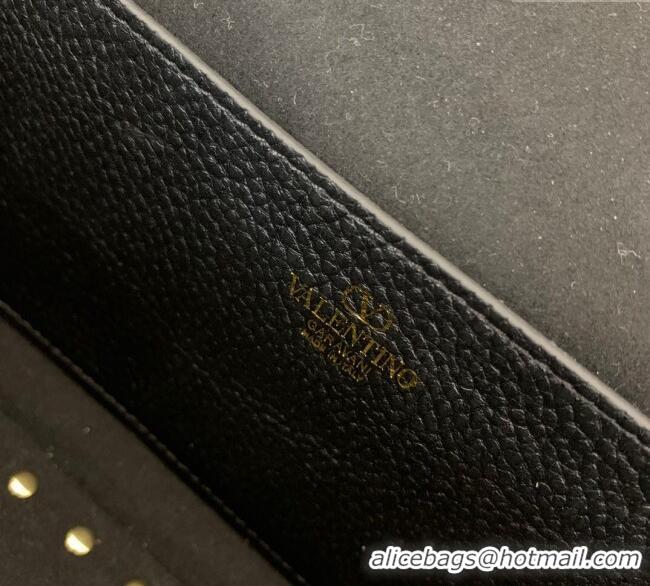 Trendy Design Valentino Rockstud crossbody bag in grainy calfskin with iconic hook 5070 Black 2024