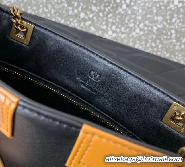 Best Price Valentino Viva Superstar Small Nappa Leather Shopping Bag with Maxi VLogo 0014 Black/Brown 2025