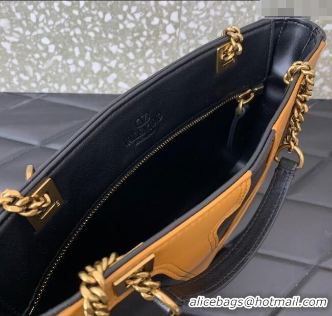 Best Price Valentino Viva Superstar Small Nappa Leather Shopping Bag with Maxi VLogo 0014 Black/Brown 2025
