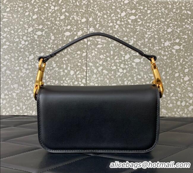 Famous Brand Valentino Loco Small Shoulder Bag in Calfskin Leather with Jewel Logo 5061 Black 2025
