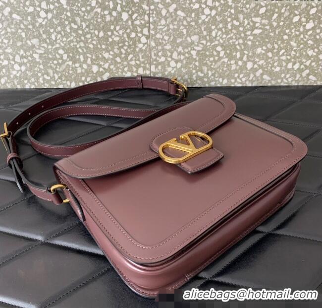 New Design Valentino 9TO5 Shoulder Bag in Smooth Calfskin V2015 Dark Brown 2025