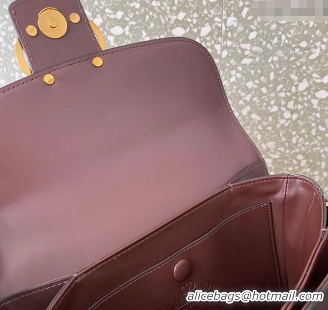 New Design Valentino 9TO5 Shoulder Bag in Smooth Calfskin V2015 Dark Brown 2025