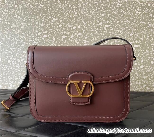New Design Valentino 9TO5 Shoulder Bag in Smooth Calfskin V2015 Dark Brown 2025