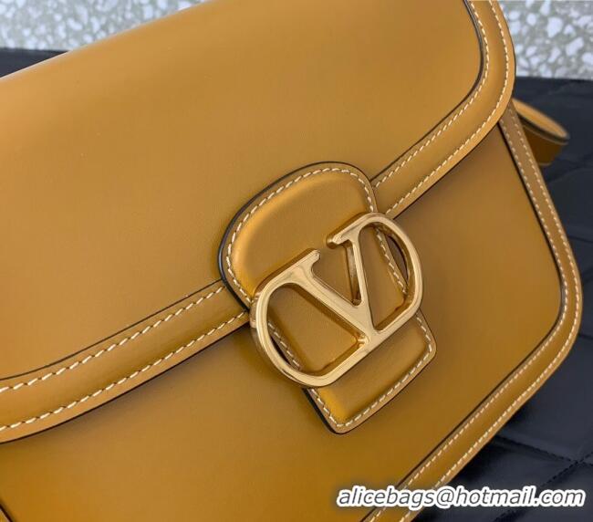 Best Quality Valentino 9TO5 Shoulder Bag in Smooth Calfskin V2015 Yellow 2025