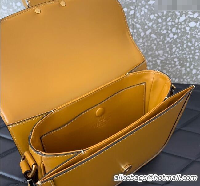 Best Quality Valentino 9TO5 Shoulder Bag in Smooth Calfskin V2015 Yellow 2025