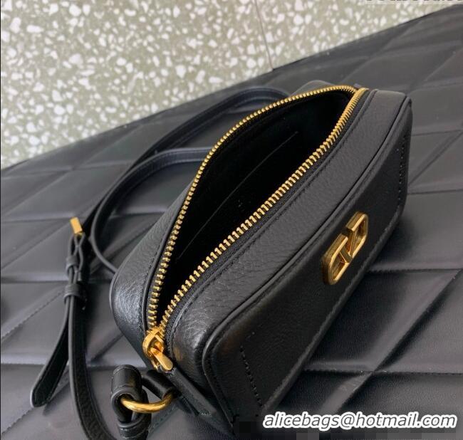 Big Discount Valentino Alltime Mini Shoulder Bag in Grainy Calfskin 6205 Black 2025