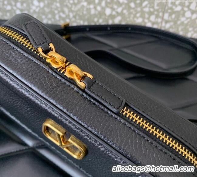 Big Discount Valentino Alltime Mini Shoulder Bag in Grainy Calfskin 6205 Black 2025