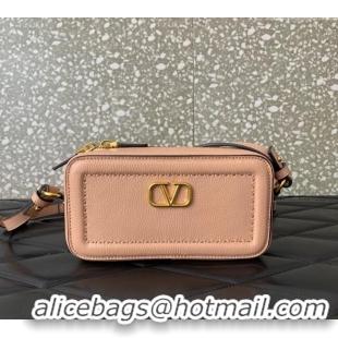 Top Quality Valentino Alltime Mini Shoulder Bag in Grainy Calfskin 6205 Black 2025