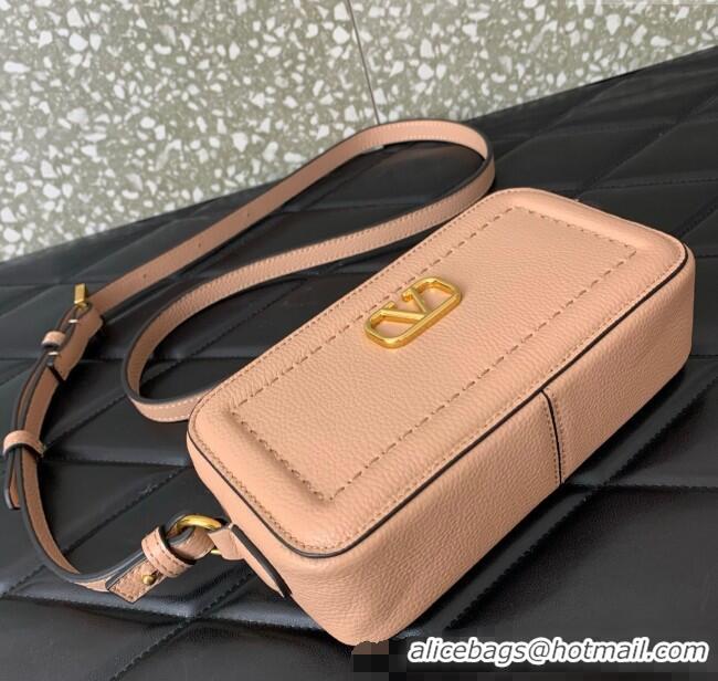 Top Quality Valentino Alltime Mini Shoulder Bag in Grainy Calfskin 6205 Black 2025