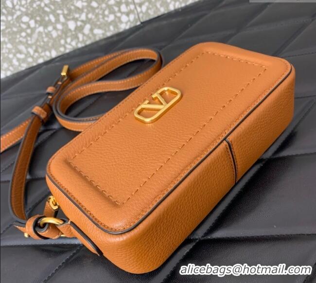 Buy Discount Valentino Alltime Mini Shoulder Bag in Grainy Calfskin 6205 Brown 2025