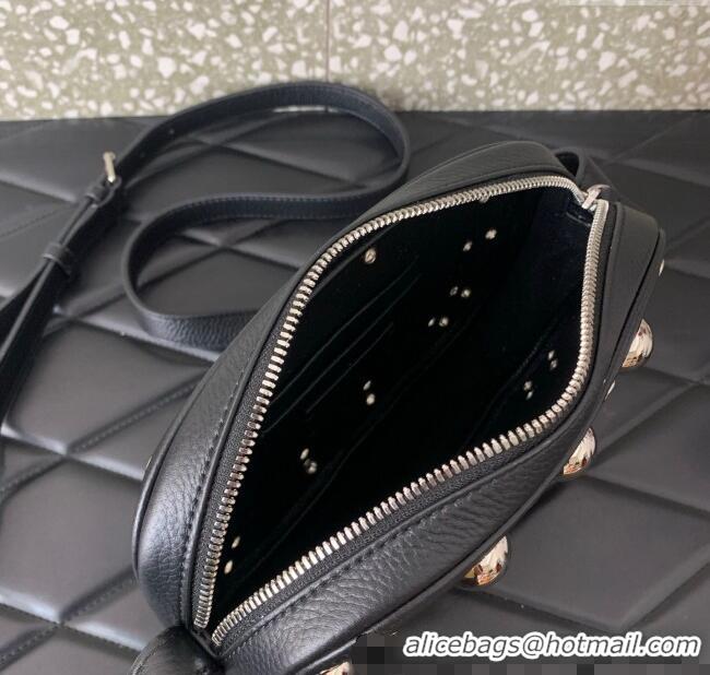 Low Cost Valentino Nellcote Crossbody Bag in Grainy Calfskin with Ball Studs 6207 Black 2025