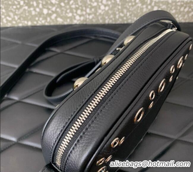 Low Cost Valentino Nellcote Crossbody Bag in Grainy Calfskin with Ball Studs 6207 Black 2025