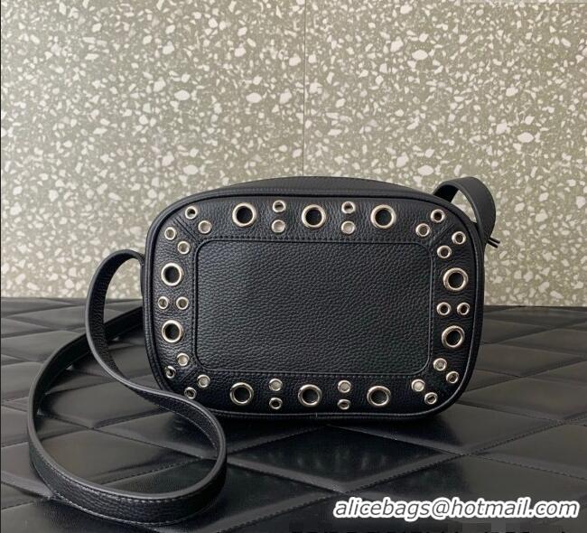 Low Cost Valentino Nellcote Crossbody Bag in Grainy Calfskin with Ball Studs 6207 Black 2025
