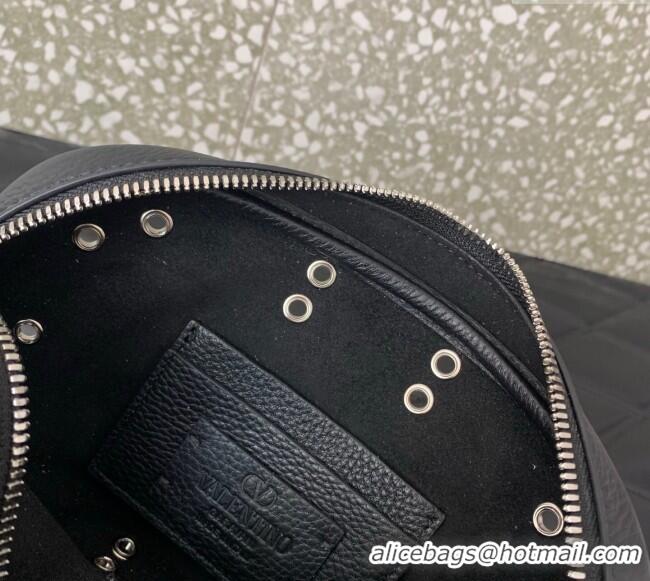 Low Cost Valentino Nellcote Crossbody Bag in Grainy Calfskin with Ball Studs 6207 Black 2025