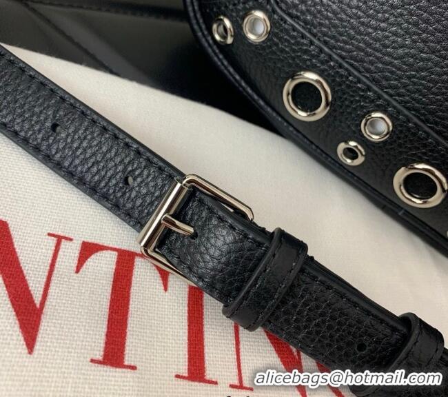 Low Cost Valentino Nellcote Crossbody Bag in Grainy Calfskin with Ball Studs 6207 Black 2025