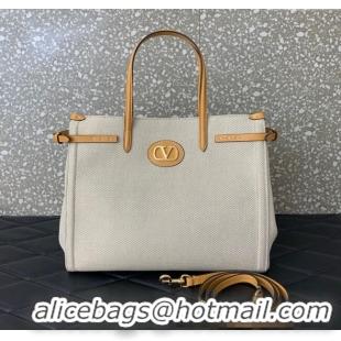 Good Quality Valentino Antibes Medium Shopping Bag in Canvas with Slide Buckles 6220L 2025