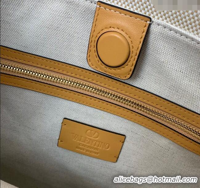 Good Quality Valentino Antibes Medium Shopping Bag in Canvas with Slide Buckles 6220L 2025