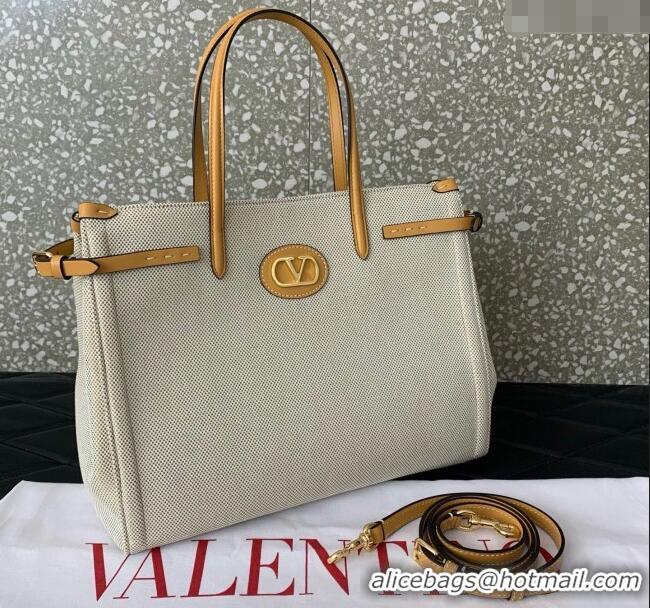 Good Quality Valentino Antibes Medium Shopping Bag in Canvas with Slide Buckles 6220L 2025