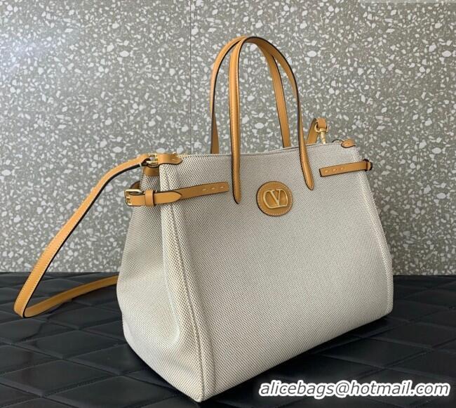 Good Quality Valentino Antibes Medium Shopping Bag in Canvas with Slide Buckles 6220L 2025