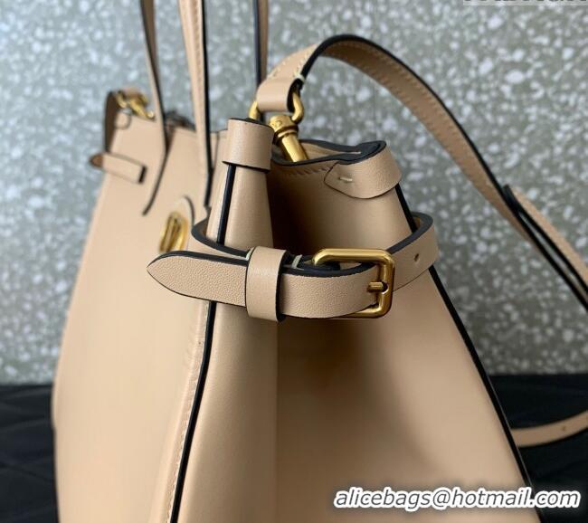 Big Discount Valentino Antibes Medium Shopping Bag in Calfskin with Slide Buckles 6220L Nude 2025