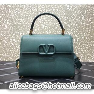 Big Discount Valentino Medium VSLING Grainy Calfskin Handbag 2828 Green 2025