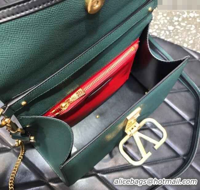 Big Discount Valentino Medium VSLING Grainy Calfskin Handbag 2828 Green 2025