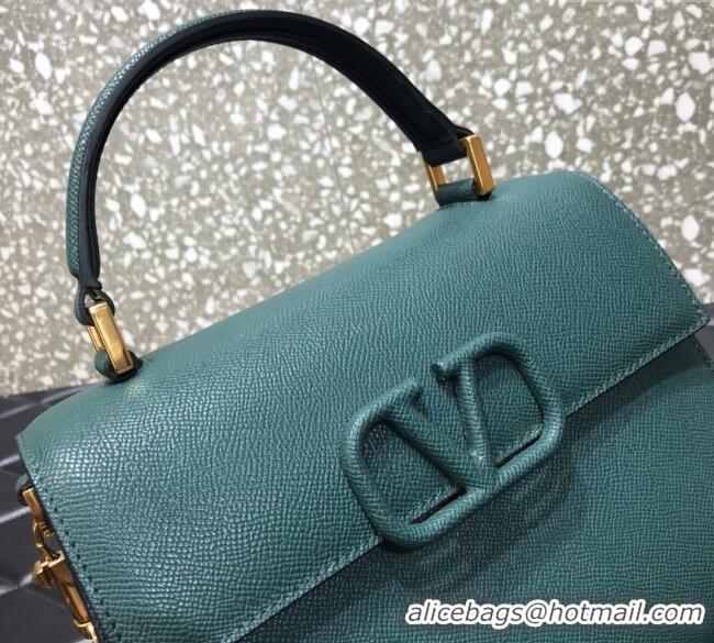 Big Discount Valentino Medium VSLING Grainy Calfskin Handbag 2828 Green 2025