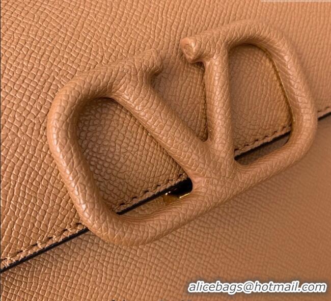 Big Discount Valentino Medium VSLING Grainy Calfskin Handbag 2828 Apricot 2025