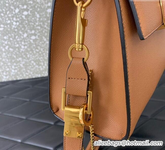 Big Discount Valentino Medium VSLING Grainy Calfskin Handbag 2828 Apricot 2025
