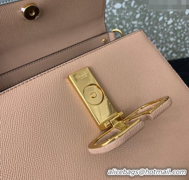 Famous Brand Valentino Medium VSLING Grainy Calfskin Handbag 2828 Light Pink 2025