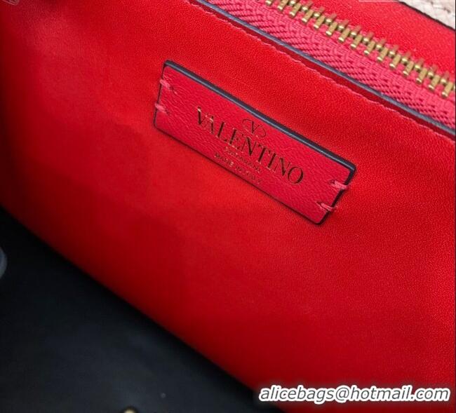 Famous Brand Valentino Medium VSLING Grainy Calfskin Handbag 2828 Light Pink 2025