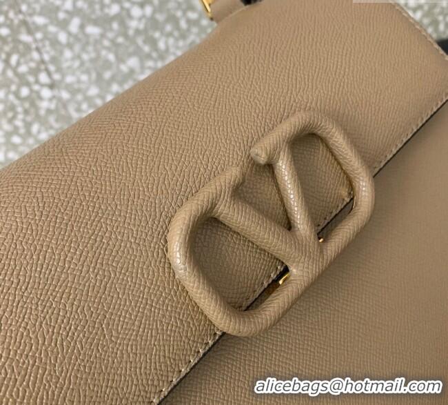 Good Taste Valentino Medium VSLING Grainy Calfskin Handbag 2828 Khaki 2025