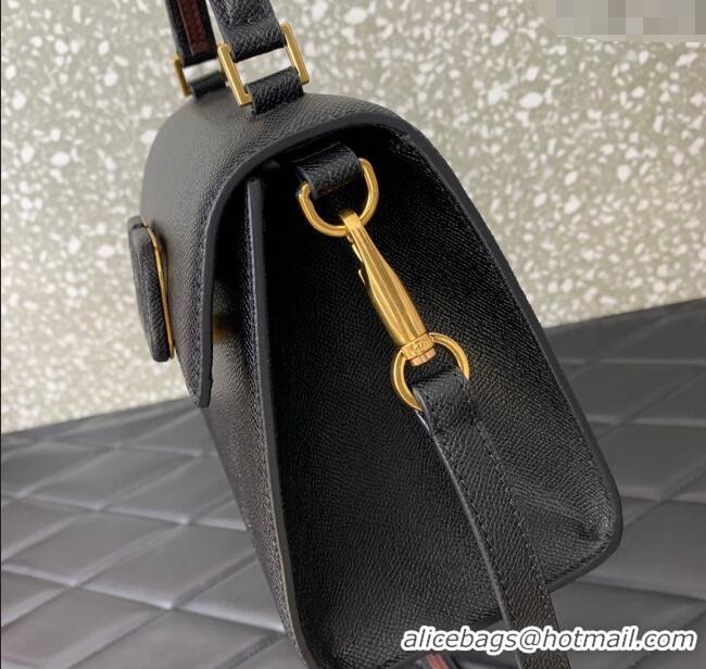 Promotional Valentino Small VSLING Grainy Calfskin Handbag 2727 Black 2025