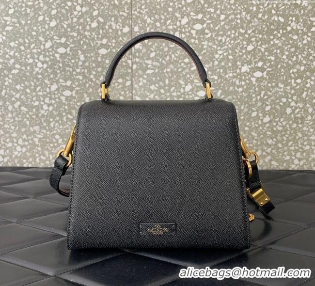Promotional Valentino Small VSLING Grainy Calfskin Handbag 2727 Black 2025