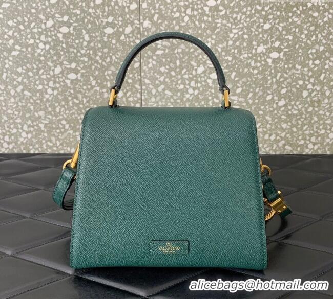 Big Discount Valentino Small VSLING Grainy Calfskin Handbag 2727 Green 2025