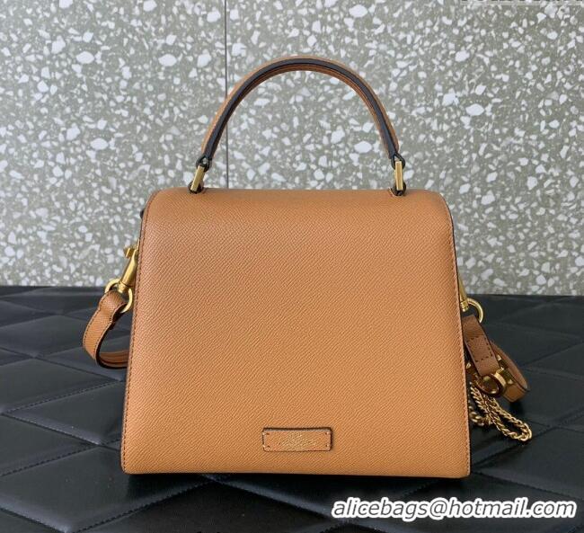 Good Quality Valentino Small VSLING Grainy Calfskin Handbag 2727 Apricot 2025